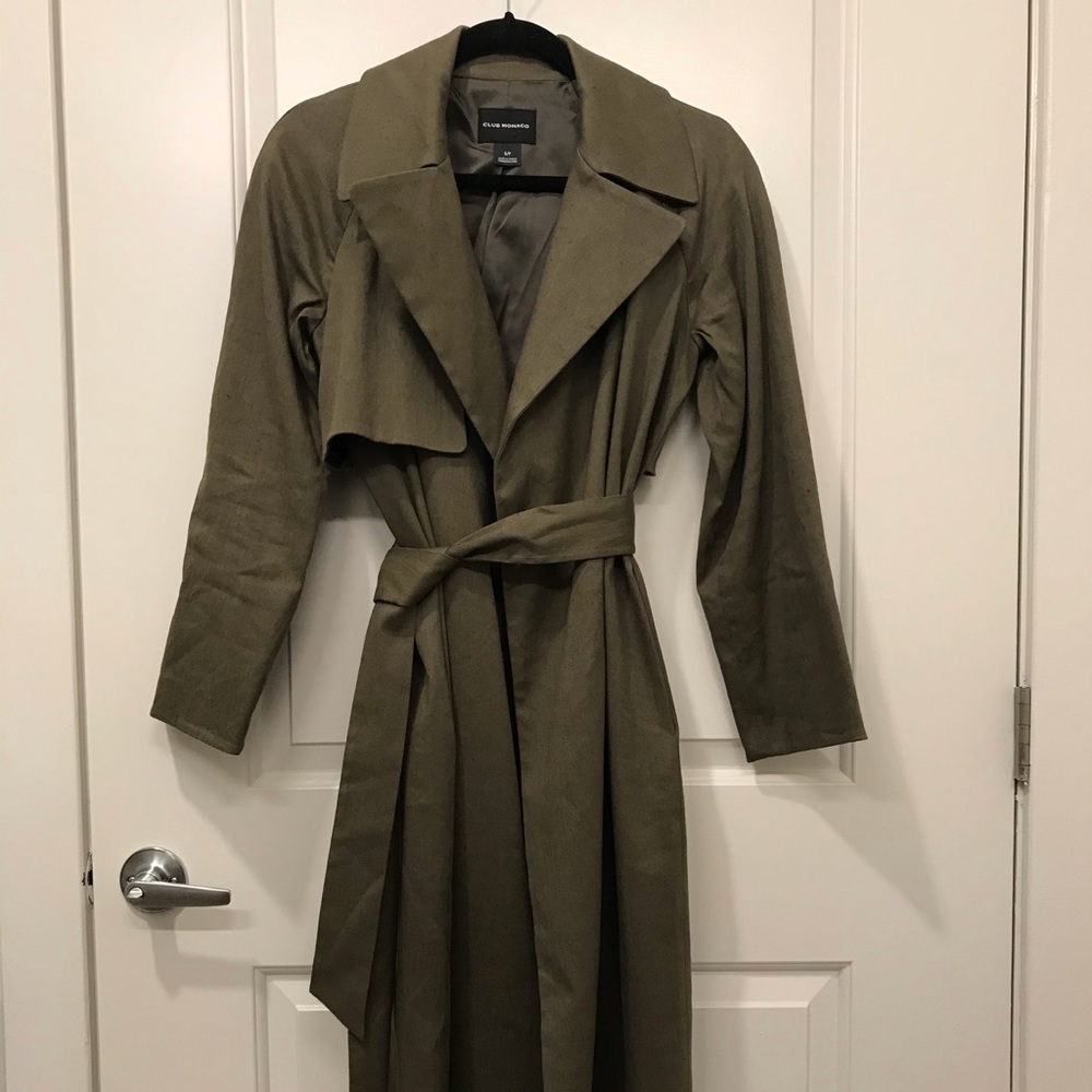 Club Monaco khaki trench coat